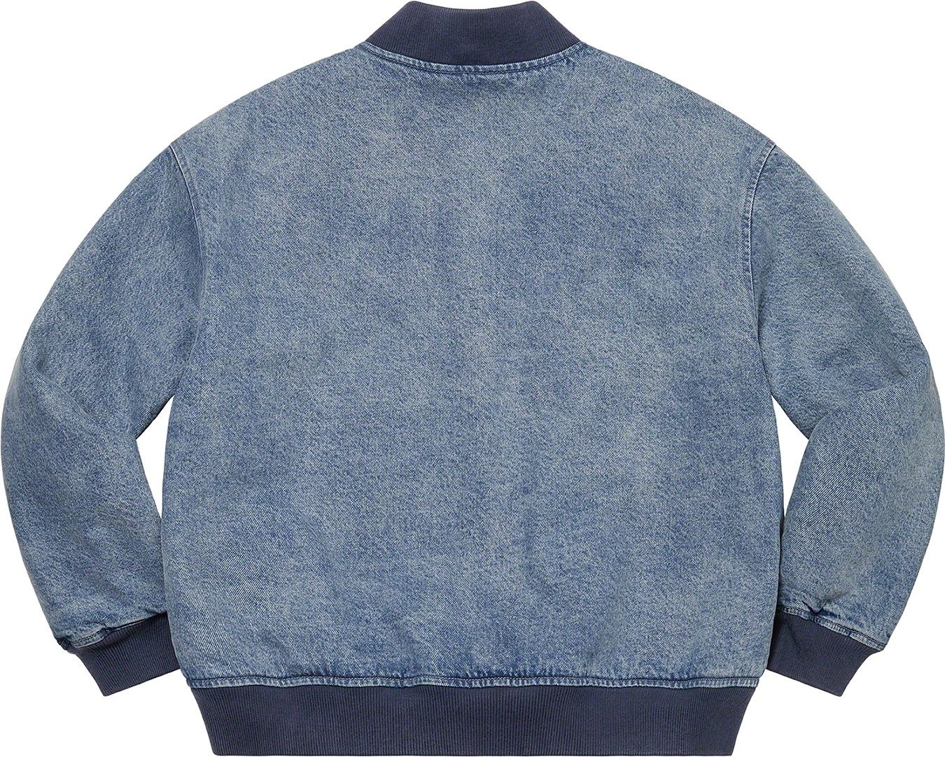Washed Knockout Denim Varsity Jacket view 21